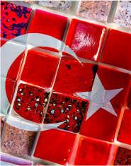 Mosaik in den Farben der Türkei